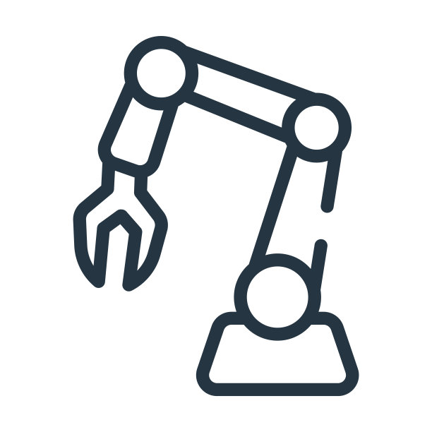 工业机器人细线图标。行业，计算机线性图标从行业概念孤立轮廓标志。矢量插图符号元素的网页设计和应用程序。图片下载