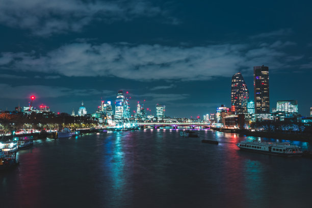 摩天大楼商务办公室，公司大楼在伦敦市，英国图片下载