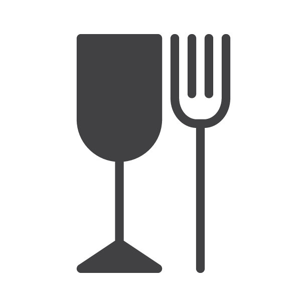 叉和玻璃矢量图标图片下载
