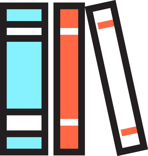 书架图标阅读符号知识符号图片下载