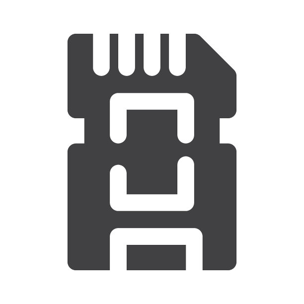Micro SD卡矢量图标图片下载