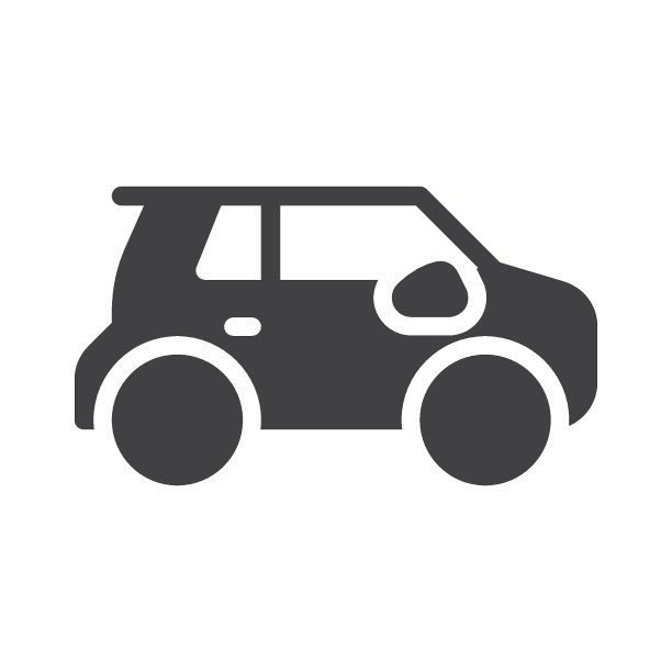 现代电动汽车矢量图标图片下载