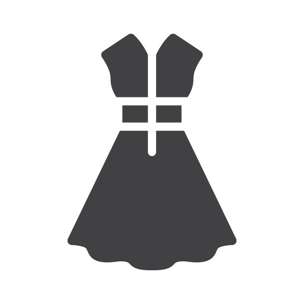 无袖连衣裙矢量图标图片下载