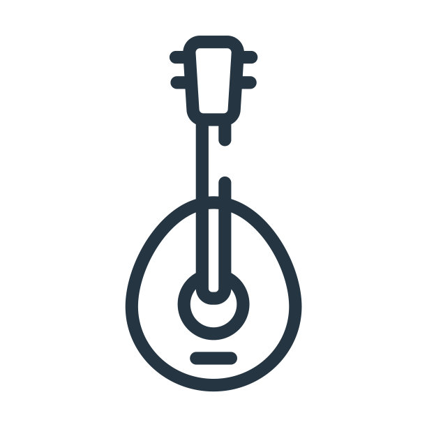 琵琶细线图标。音乐，音乐的线性图标从音乐概念孤立的轮廓符号。矢量插图符号元素的网页设计和应用程序。图片下载