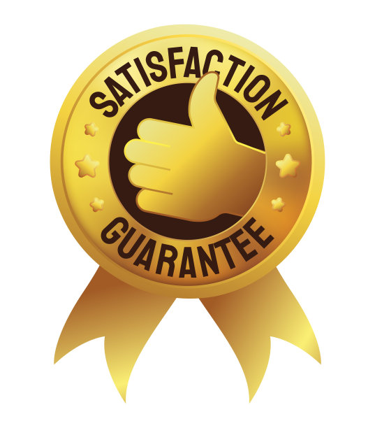 溢价大拇指满意的保证证书矢量插图图片下载