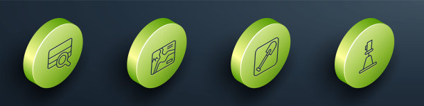 设置等距线土壤分析，地形图，铲和视距仪，经纬仪图标。向量图片下载