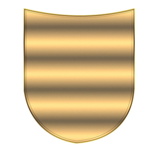 金色复古盾隔离上透明图片下载