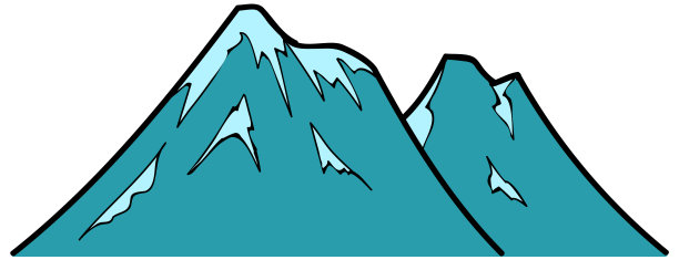 山手绘颜色矢量插图图片下载