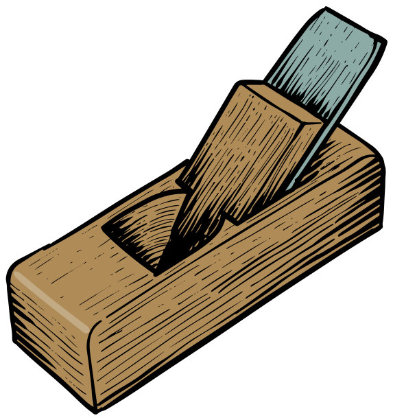 木制飞机图标风格颜色矢量插图图片下载