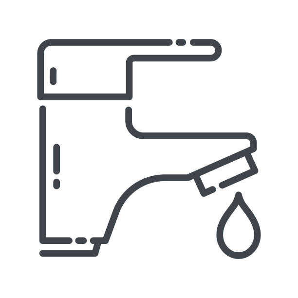 矢量水龙头线图标隔离在透明背景上。图片下载
