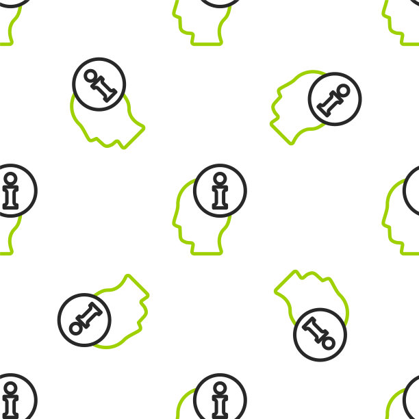 线条信息图标孤立无缝模式上的白色背景。向量图片下载