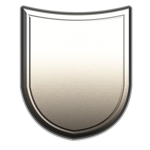 金属银色复古盾设计插图图片下载