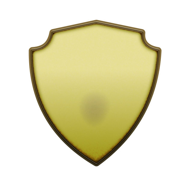 金色复古盾隔离上透明图片下载
