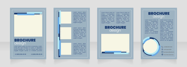 营销策略灰色空白宣传册布局设计图片下载
