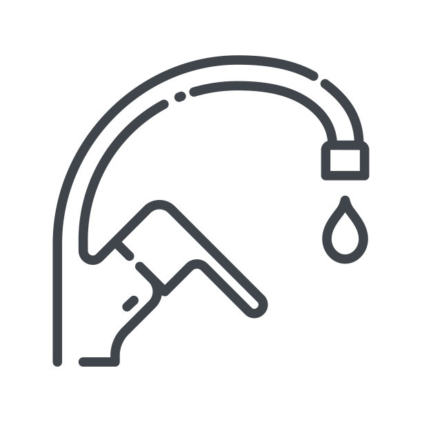 矢量水龙头线图标隔离在透明背景上。图片下载