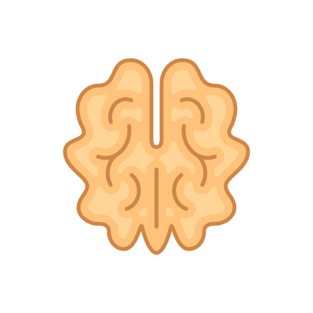 胡桃木颜色图标。矢量隔离彩色螺母插图图片下载