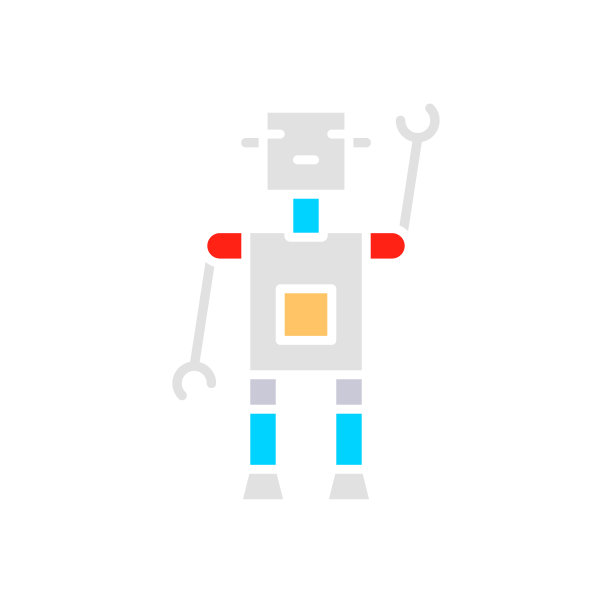 机器人、机器人、聊天机器人、人工智能白线图标。图片下载