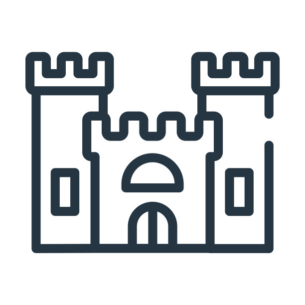 在avila细线图标中世纪的墙壁。西班牙阿维拉的线性图标从纪念碑概念孤立的轮廓标志。矢量插图符号元素的网页设计和应用程序。图片下载