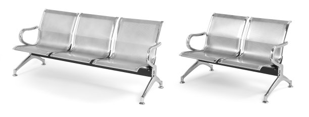 办公室等候椅孤立的白色背景图片下载
