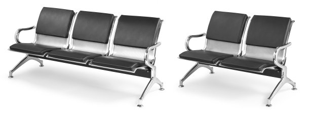 办公室等候椅孤立的白色背景图片下载