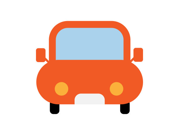 橙色的汽车矢量插图材料图片下载