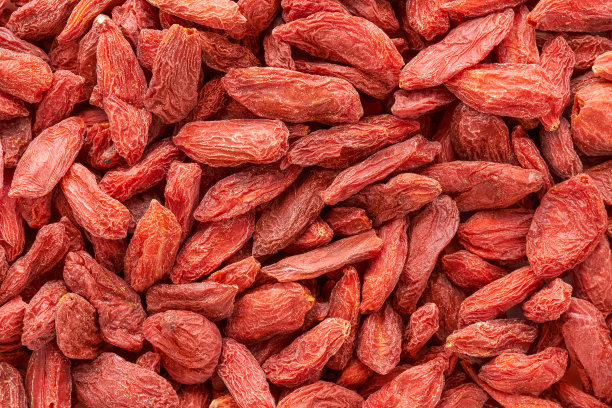 红枸杞作底色。平铺，食物背景图片下载