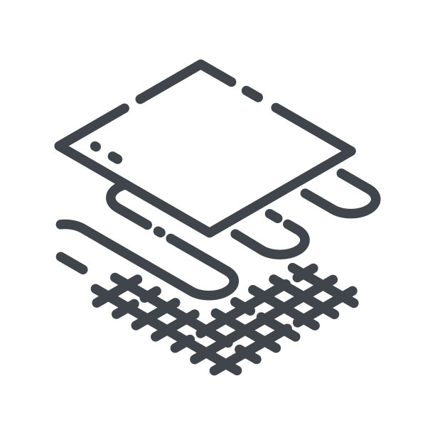 矢量地板瓷砖线图标隔离在透明的背景。图片下载