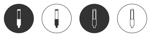 黑色香烟图标孤立在白色背景上。烟草的迹象。吸烟的象征。圆按钮。向量图片下载