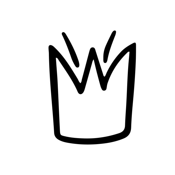 独立的皇冠与光线涂鸦线艺术技术装饰明信片，图片集，创造贴纸。图片下载