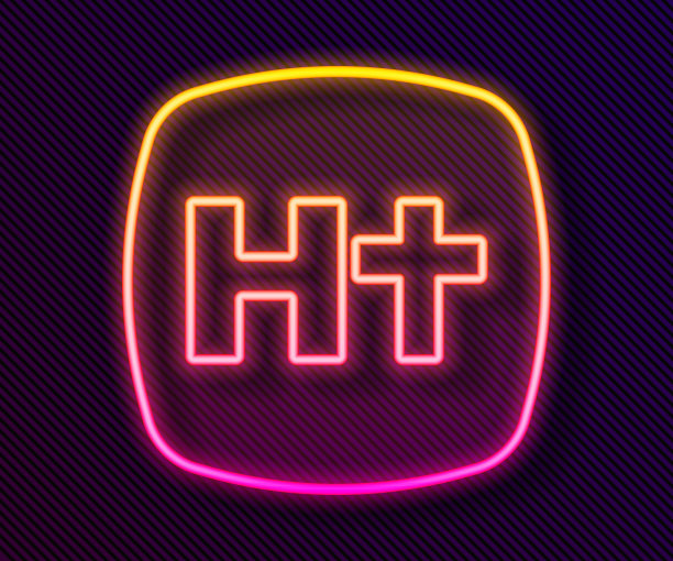 发光的霓虹灯线基督教十字架图标孤立在黑色背景。教堂的十字架。向量图片下载