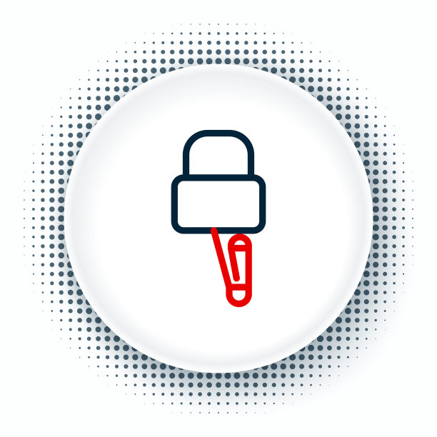 线锁选择或锁选择锁的图标孤立在白色背景。色彩斑斓的轮廓的概念。向量图片下载