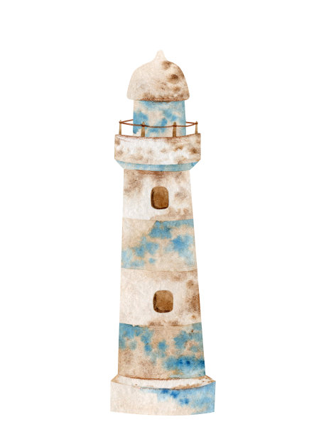 海滩上的灯塔。图片下载