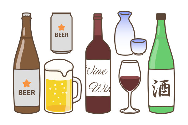 啤酒，酒瓶，酒杯，清酒，日本米酒图片下载