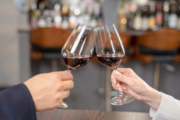 男男女女在餐厅里喝酒敬酒图片下载