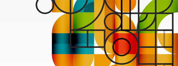 最小几何抽象背景圈图片下载