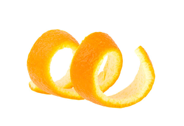 橙色皮肤螺旋孤立在白色背景上图片下载