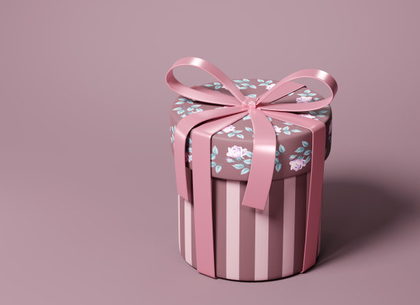 礼品盒3d插图图片下载