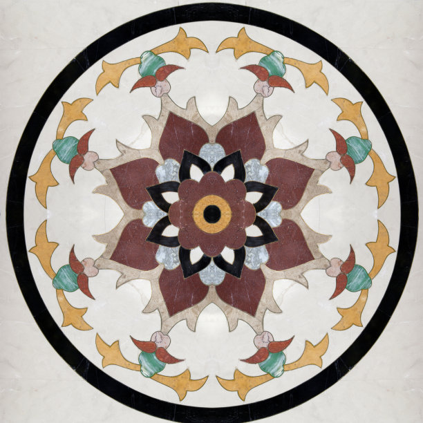 大理石马赛克瓷砖石材点缀几何无缝图案纹理图片下载