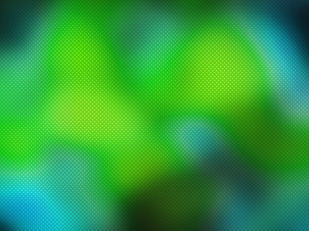 模糊渐变绿色和蓝色背景与穿孔层。抽象圆形图案背景的未来概念。在晶体背景上的半色调图案。图片下载