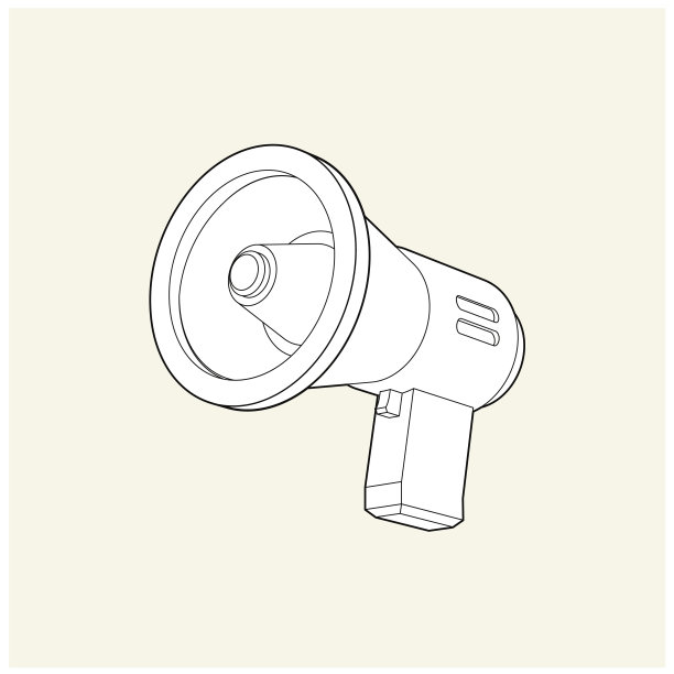 扩音器或扩音器。矢量营销时间概念，等距三维模型。图片下载