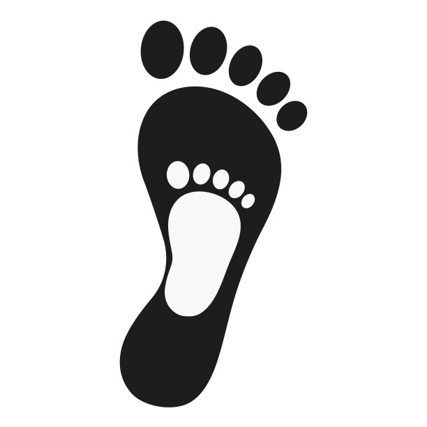 插图象征母亲和婴儿的脚印图片下载