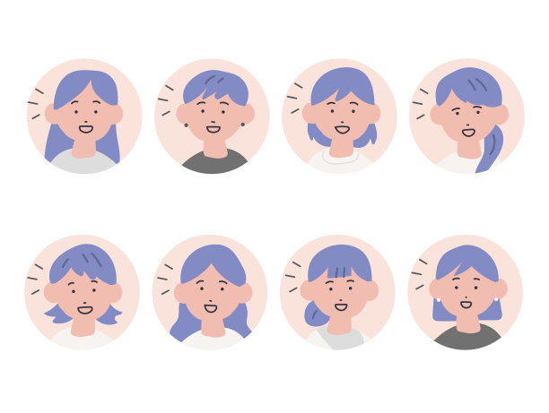 女性手绘图标集(灵感和发现)图片下载