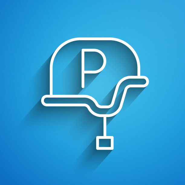 白线战争记者记者图标孤立在蓝色背景上。生活的消息。长长的阴影。向量图片下载