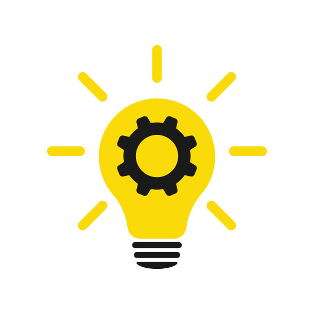 灯和齿轮-一个创新的灯和齿轮。网页设计。图片下载