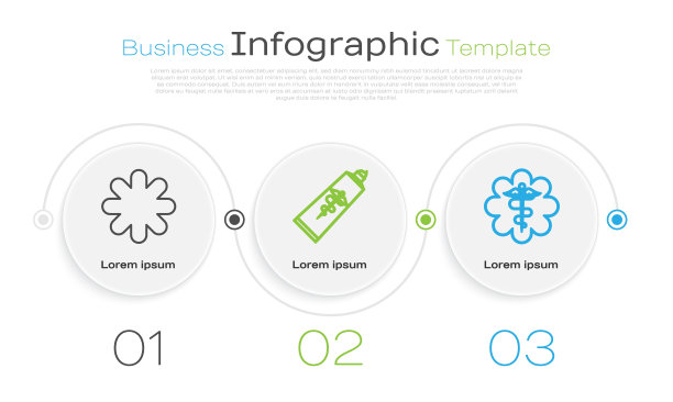集十字医院医疗、药膏管医疗和紧急星医疗符号蛇杖杖。业务信息模板。向量图片下载