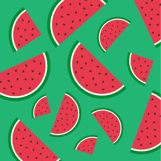 西瓜矢量插图的模式图片下载