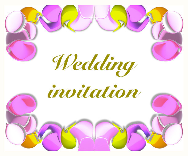 3D，抽象边界，白色背景，3D，植物，图案，地方的文本，婚礼邀请，小册子，横幅，柔和的颜色图片下载