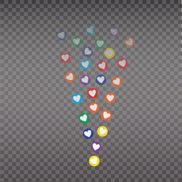 活得像，放飞彩心为流。直播视频和飞行点赞。社交媒体元素下降。图片下载