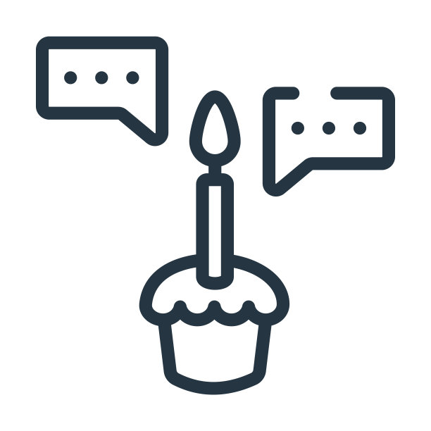 生日祝福细线图标。庆典，卡线性图标从概念孤立轮廓标志。矢量插图符号元素的网页设计和应用程序。图片下载