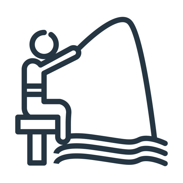 坐着钓鱼的人细线图标。人，水线性图标从人们概念孤立的轮廓符号。矢量插图符号元素的网页设计和应用程序。图片下载